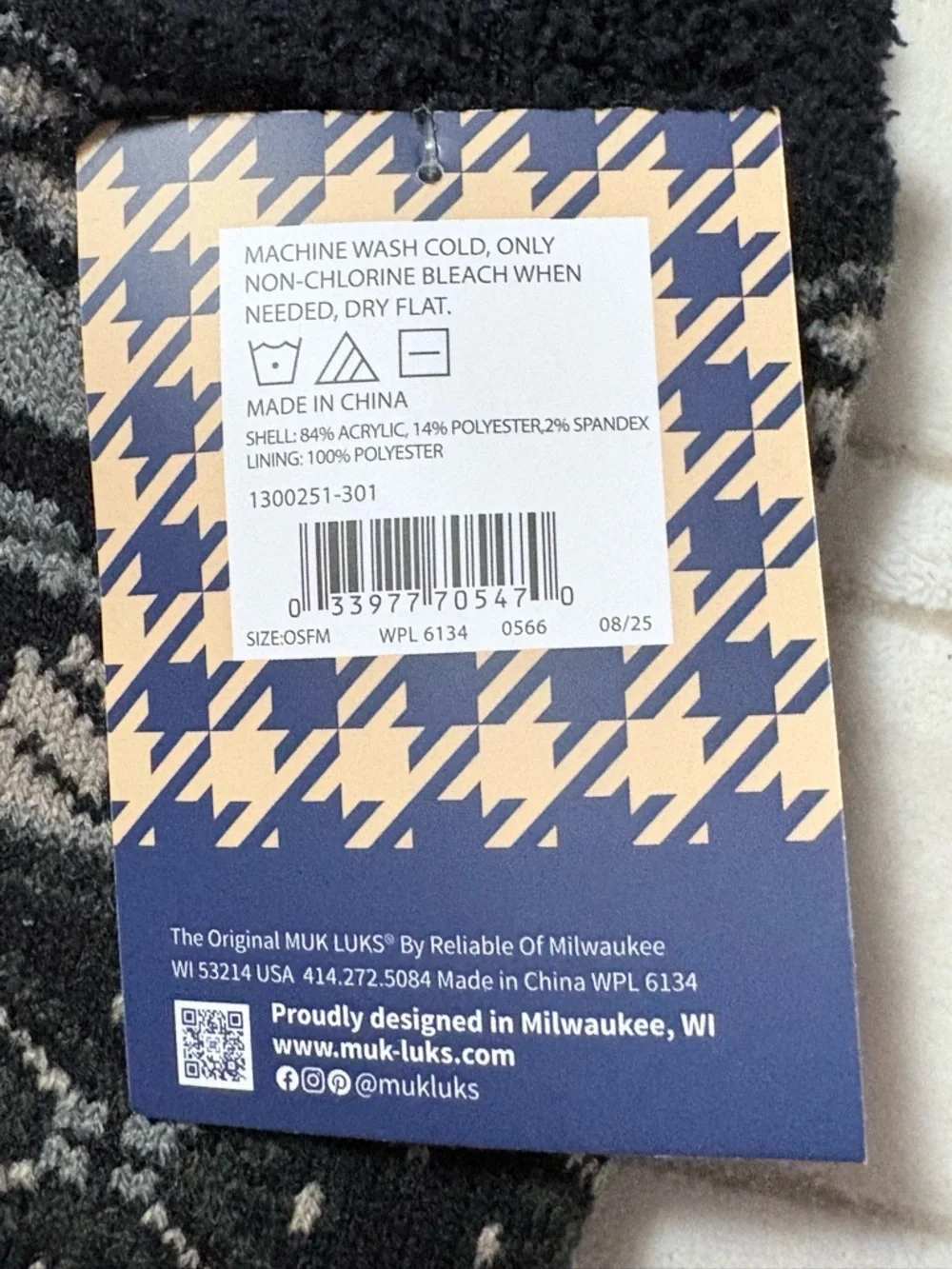 Muk Luks Men's Cozy Lined Lounge Socks NWT